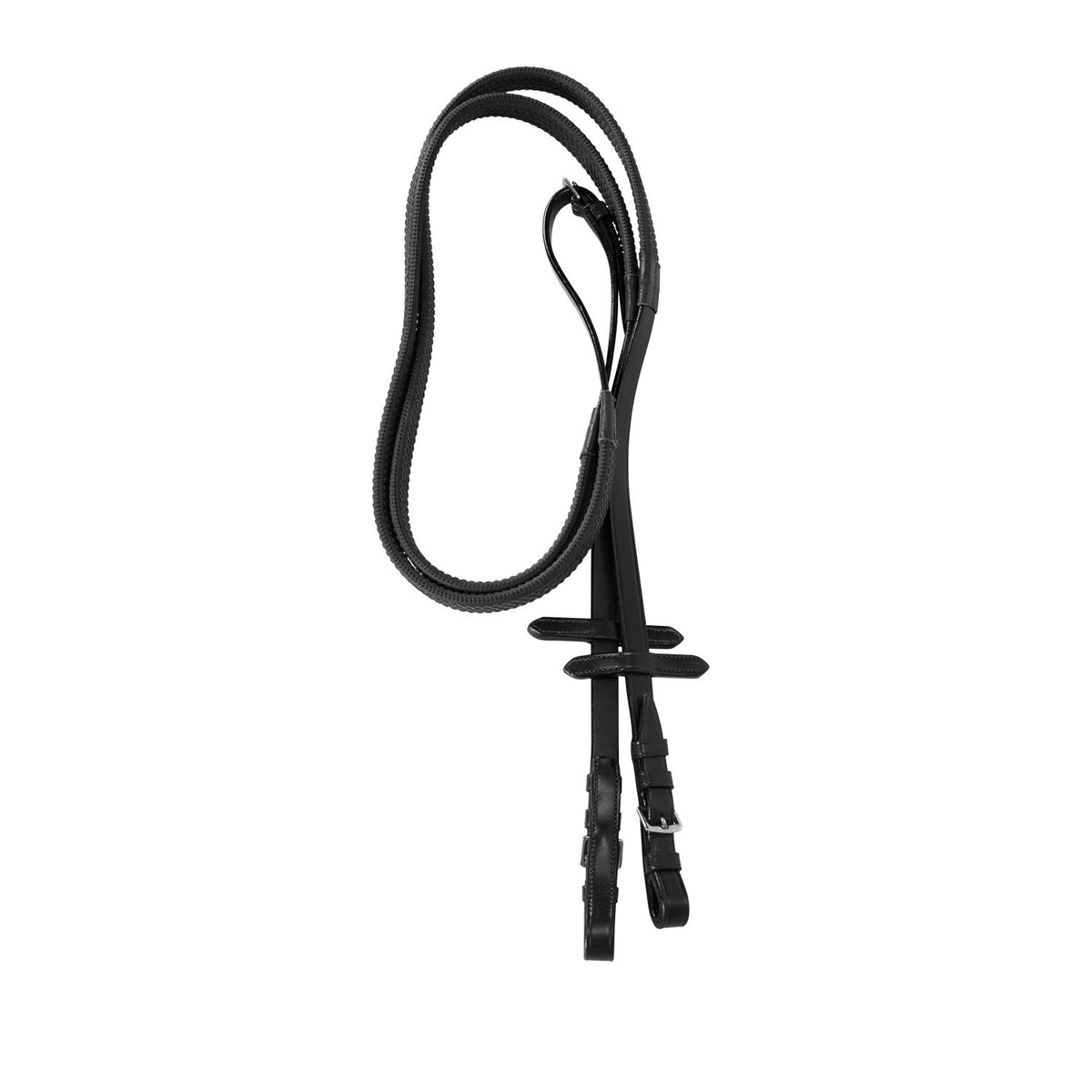 Equestro English leather bridle with rubber reins