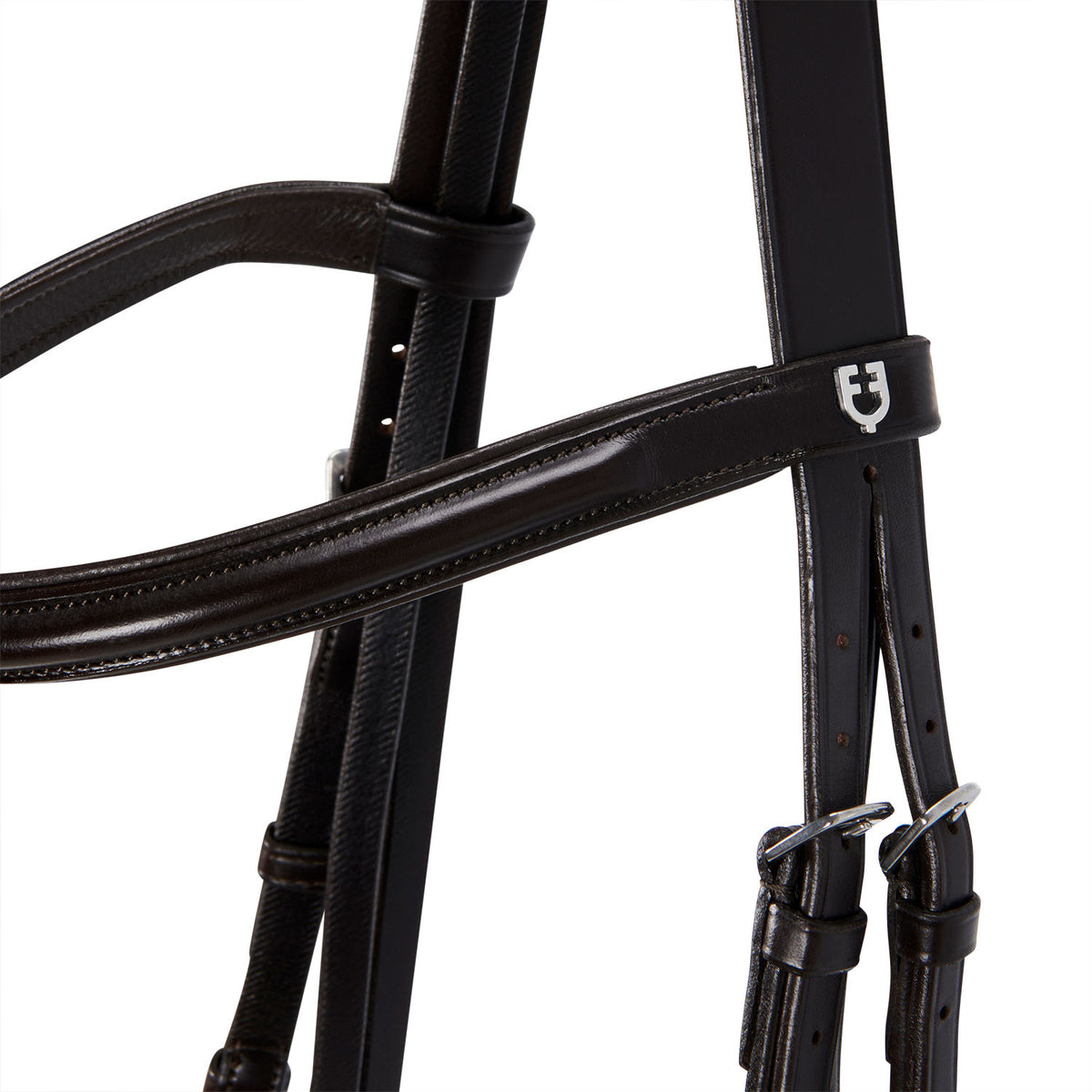 Equestro English leather bridle with rubber reins