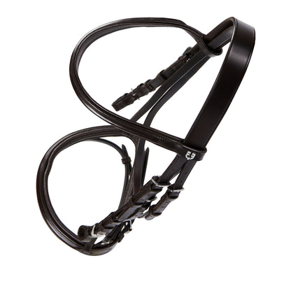 Equestro English leather bridle with rubber reins