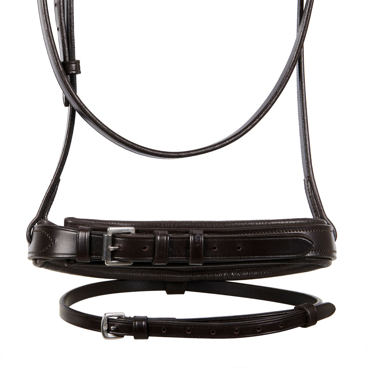 Equestro English leather bridle with rubber reins