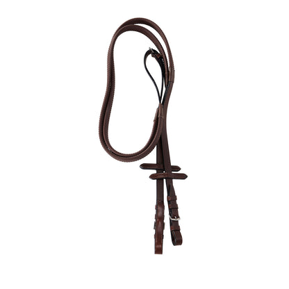 Equestro English leather bridle with rubber reins
