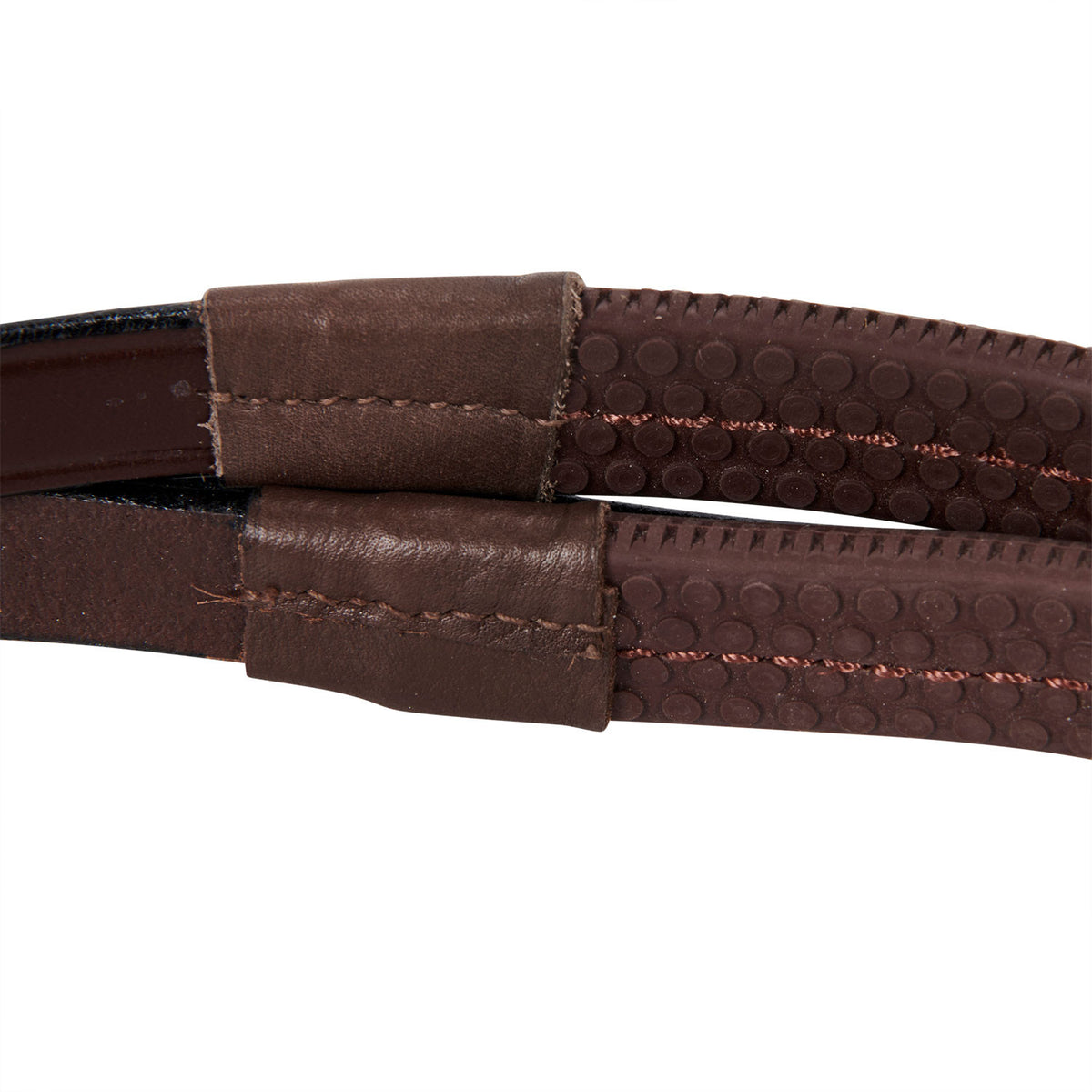 Equestro English leather bridle with rubber reins