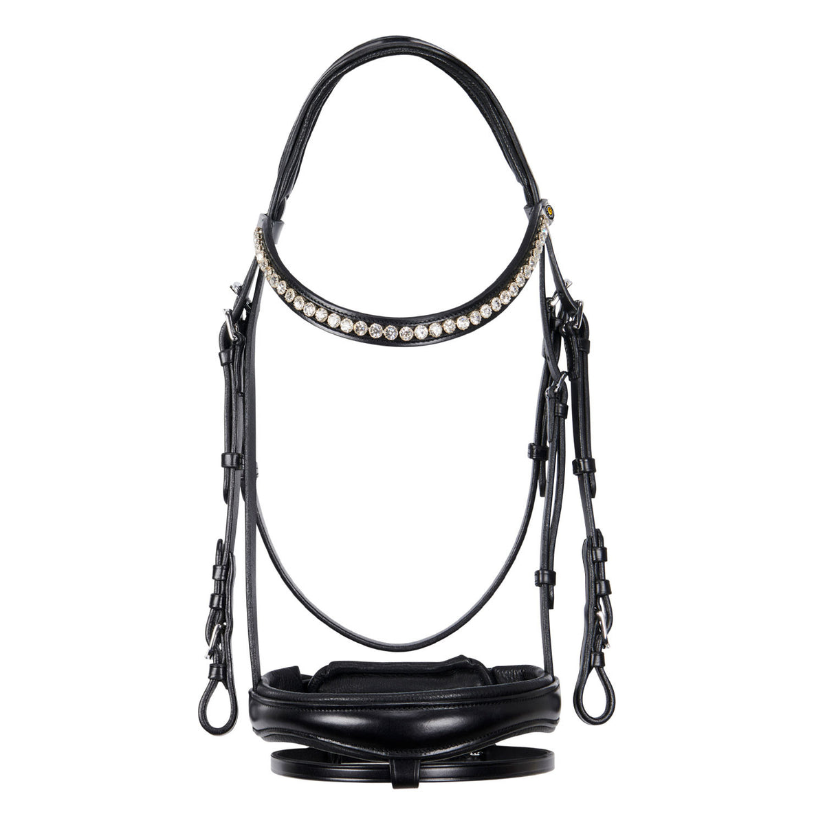 Equestro English leather bridle with glitter NEW