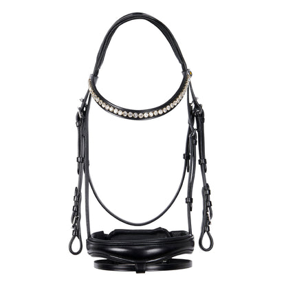 Equestro English leather bridle with glitter NEW