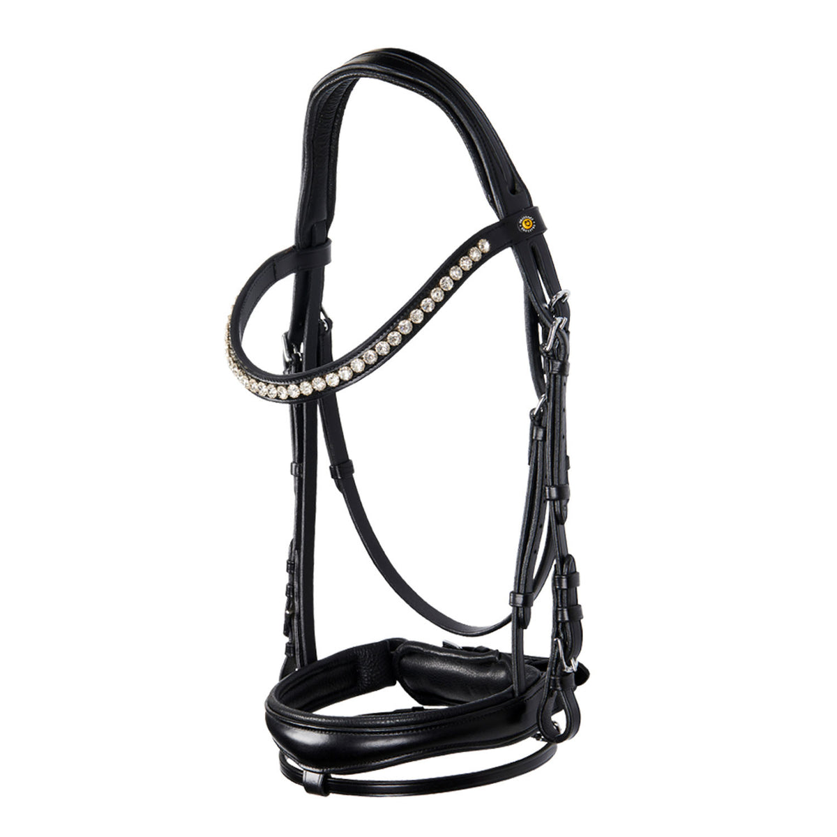 Equestro English leather bridle with glitter NEW