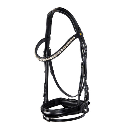 Equestro English leather bridle with glitter NEW