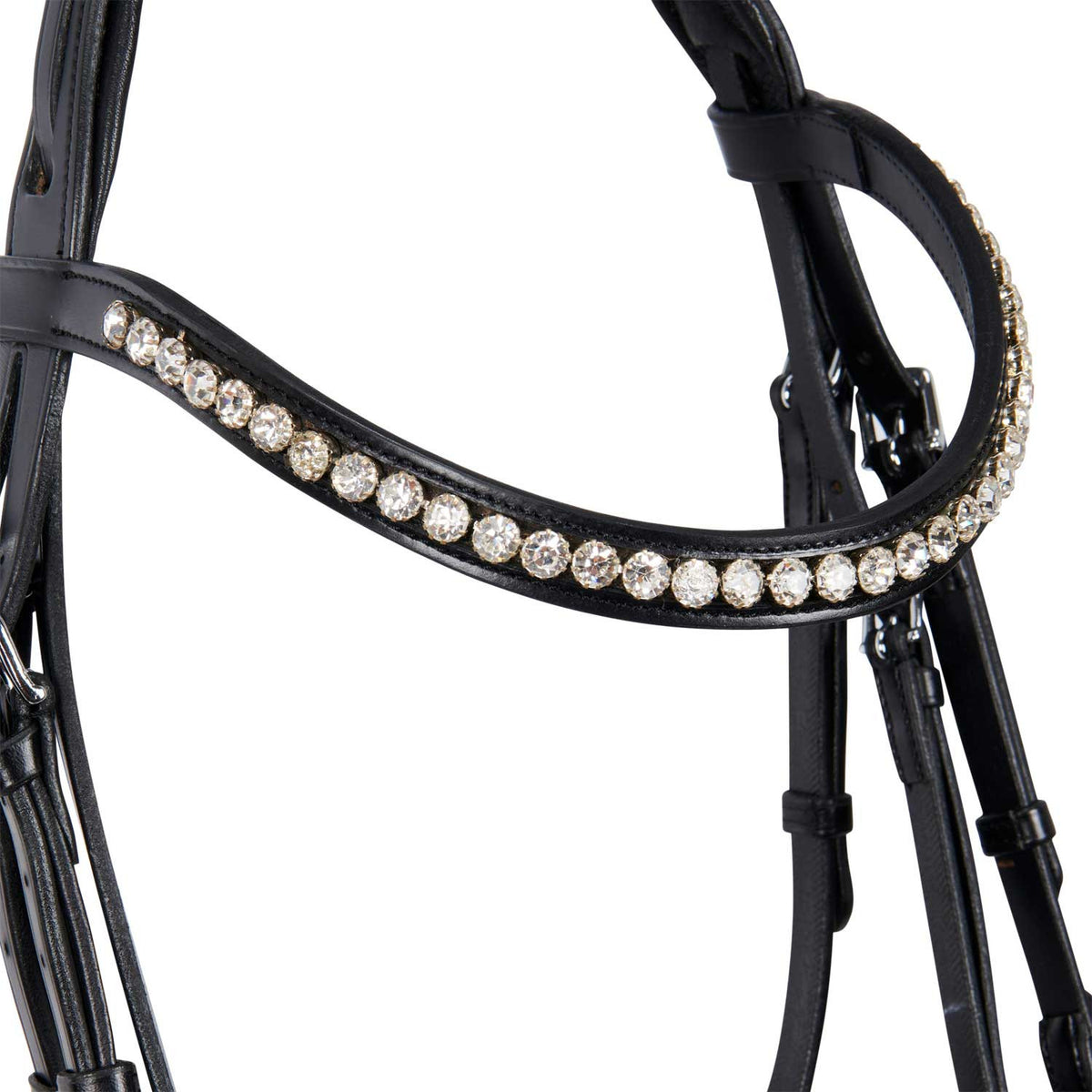 Equestro English leather bridle with glitter NEW