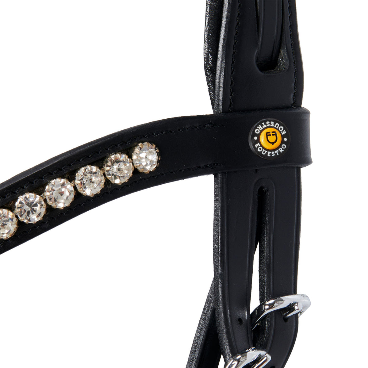 Equestro English leather bridle with glitter NEW