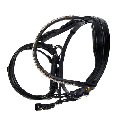 Equestro English leather bridle with glitter NEW