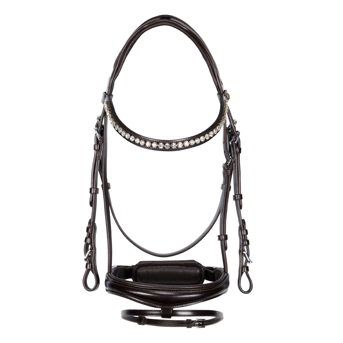 Equestro English leather bridle with glitter NEW