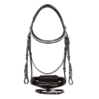 Equestro English leather bridle with glitter NEW