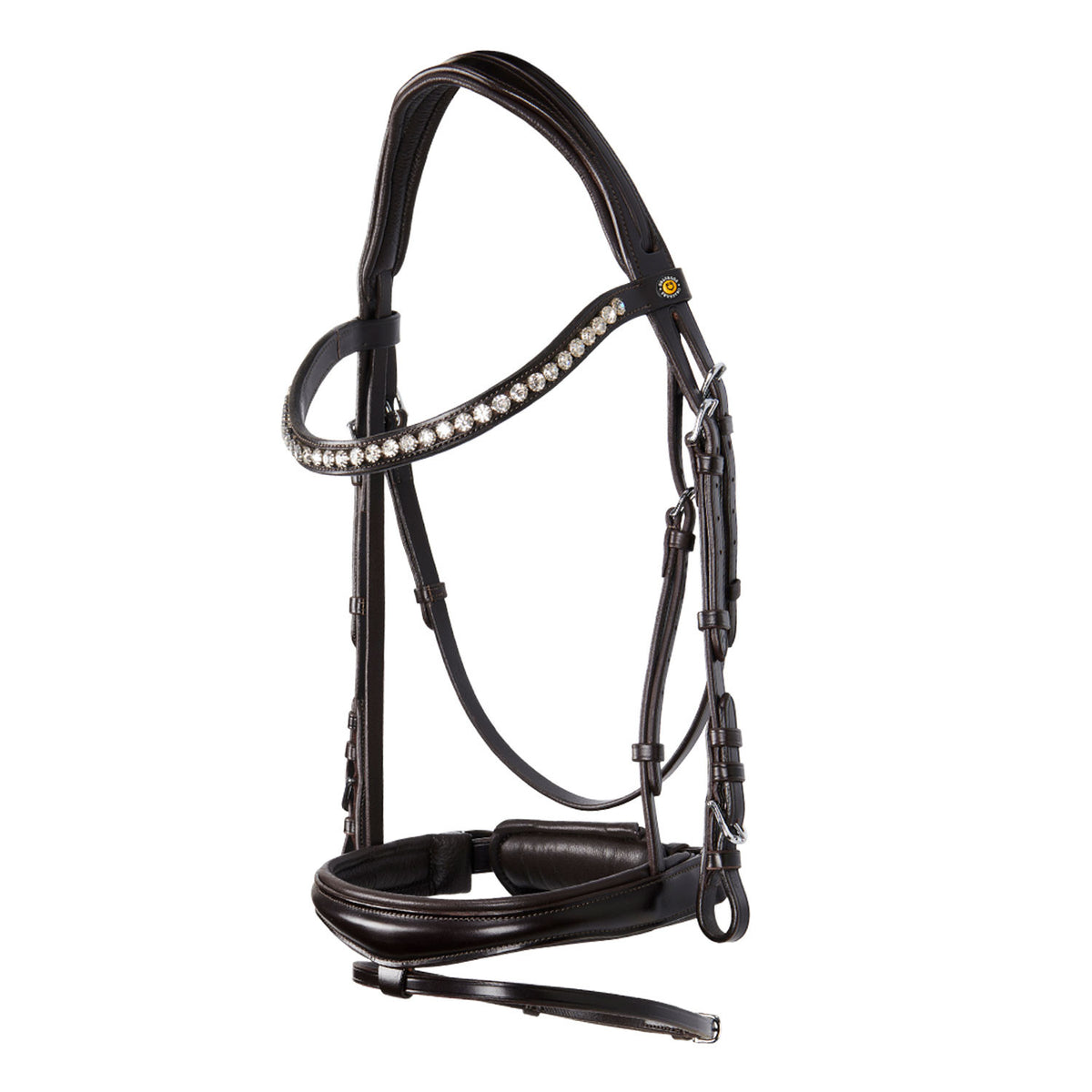 Equestro English leather bridle with glitter NEW