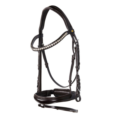Equestro English leather bridle with glitter NEW