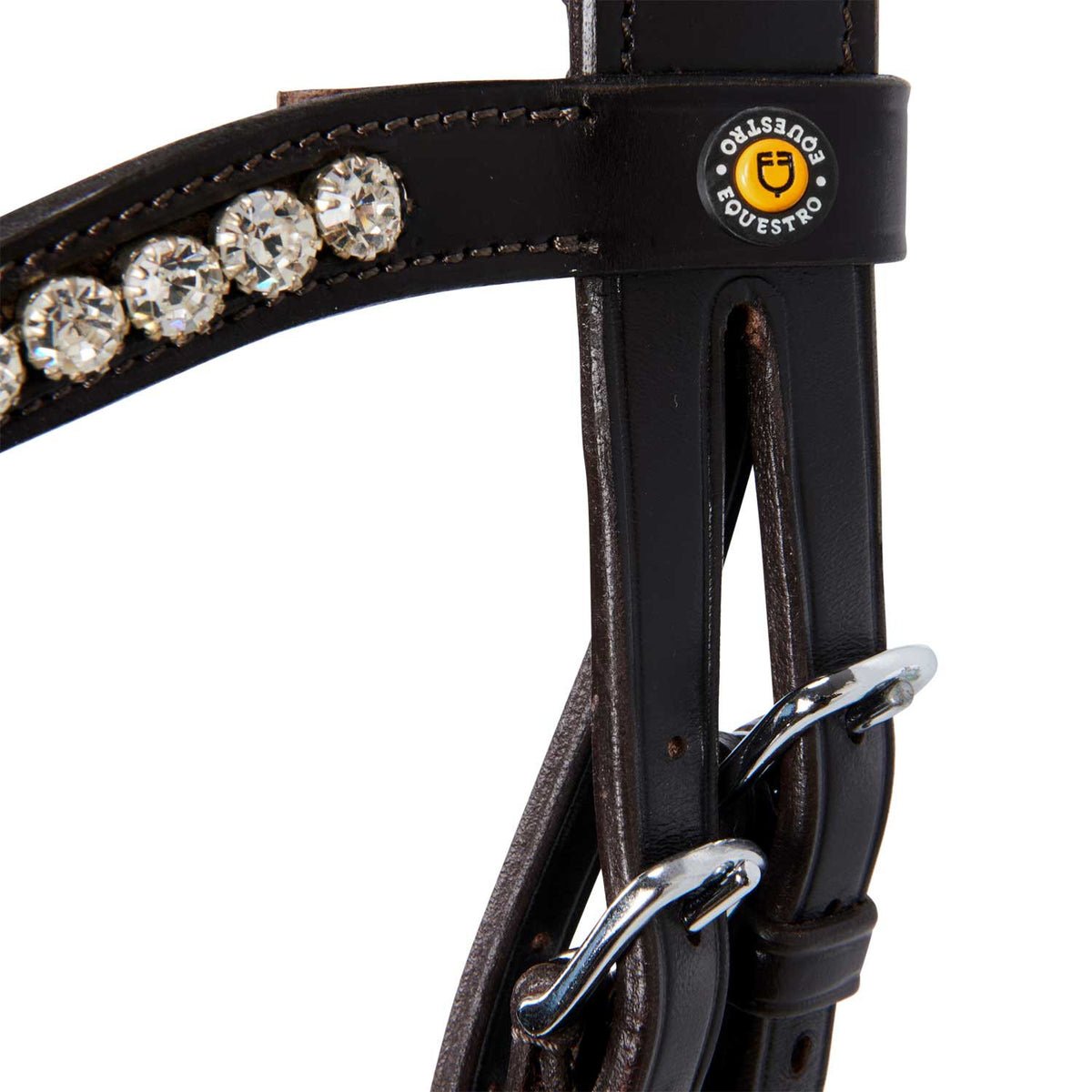 Equestro English leather bridle with glitter NEW