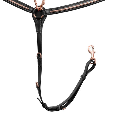 Equestro Breastplate with clincher rose gold leather fork