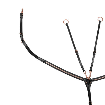 Equestro Breastplate with clincher rose gold leather fork