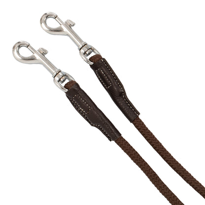 Equestro Reins with leather and rubber martingale