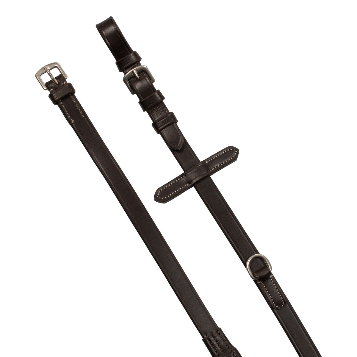 Equestro Reins with leather and rubber martingale