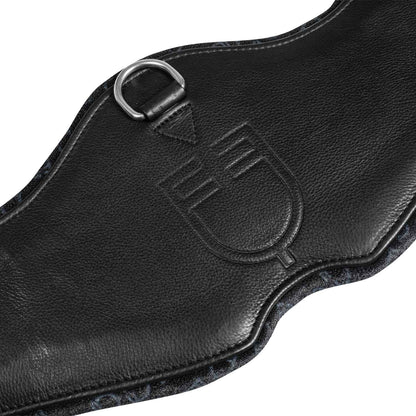 Equestro Shaped dressage girth in leather with engraved logo