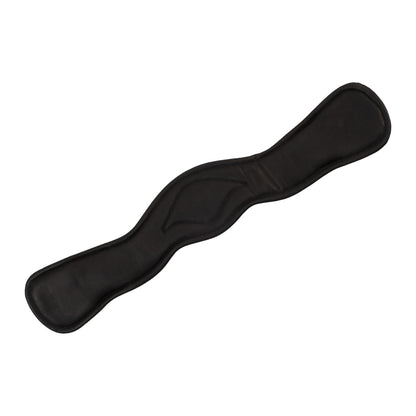 Equestro Shaped leather dressage girth with logo pin