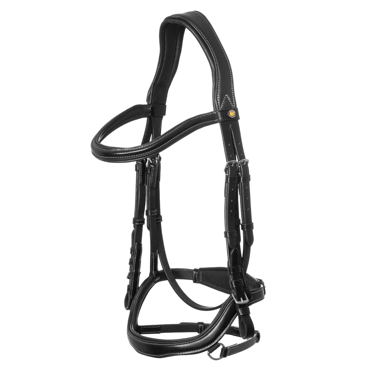 Equestro Anatomical bridle contrast stitching