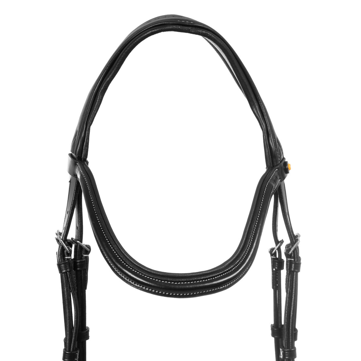 Equestro Anatomical bridle contrast stitching