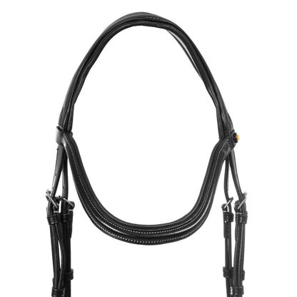 Equestro Anatomical bridle contrast stitching