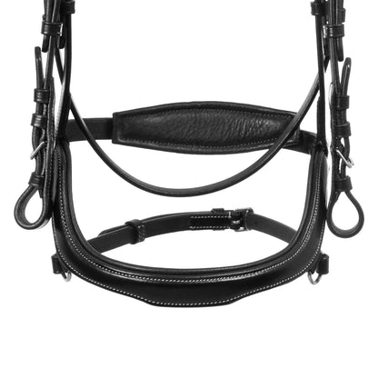 Equestro Anatomical bridle contrast stitching