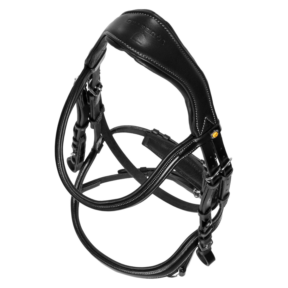 Equestro Anatomical bridle contrast stitching