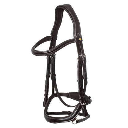 Equestro Anatomical bridle contrast stitching