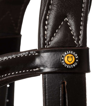 Equestro Anatomical bridle contrast stitching