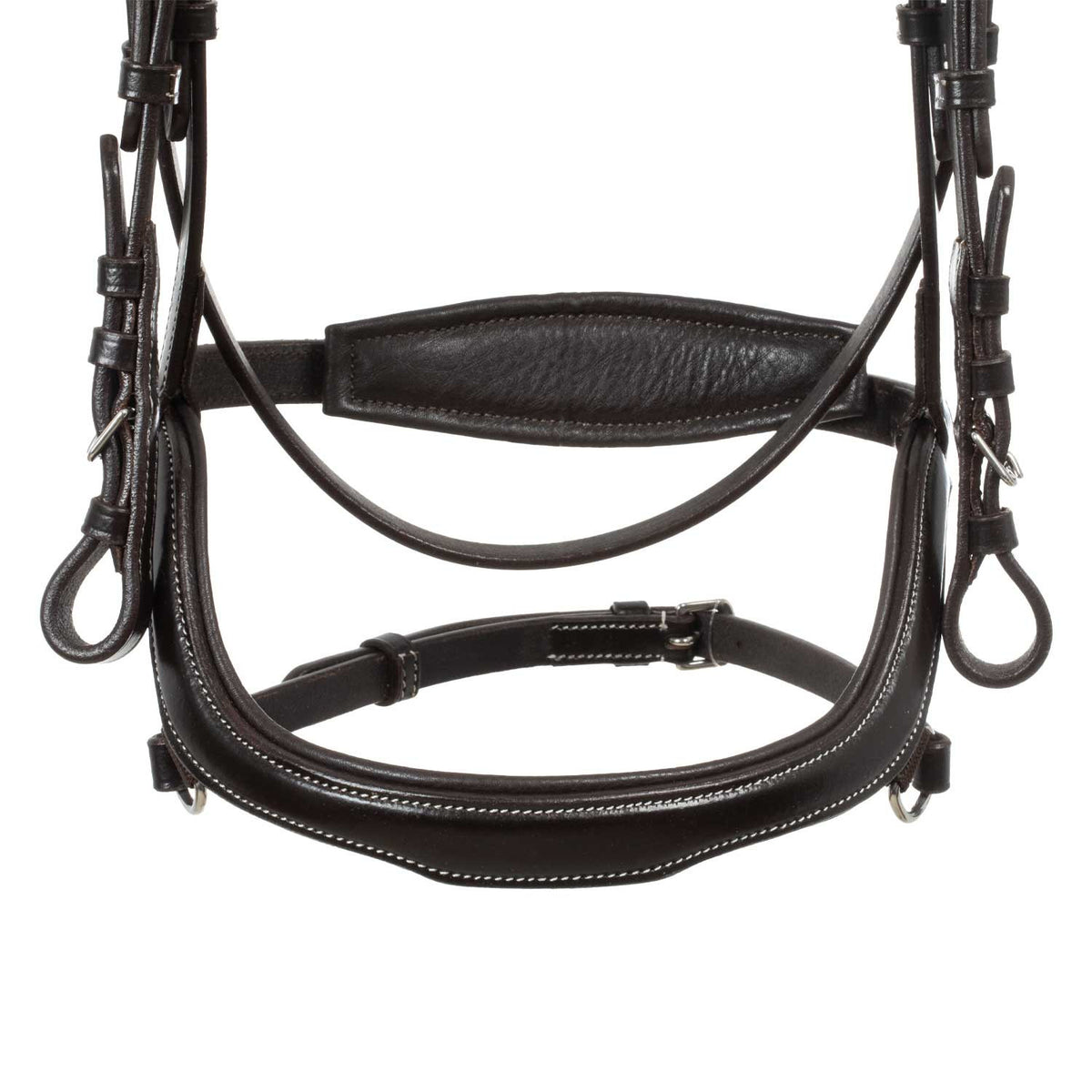 Equestro Anatomical bridle contrast stitching