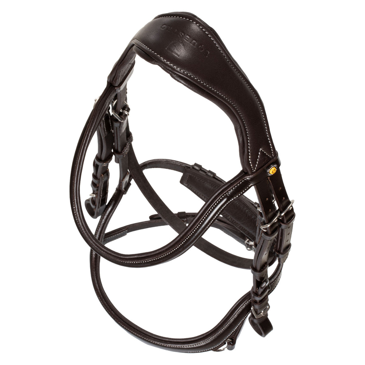 Equestro Anatomical bridle contrast stitching