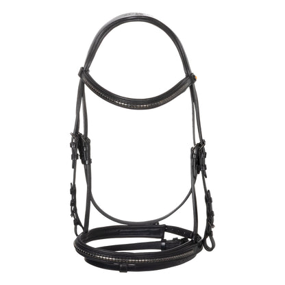 Equestro Leather bridle with black clincher