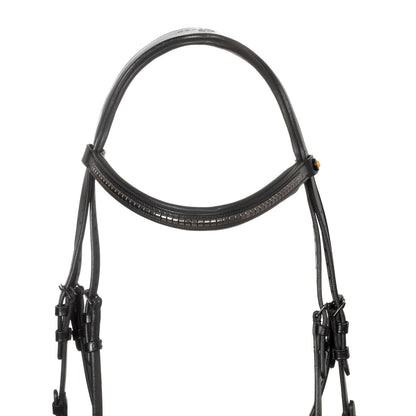 Equestro Leather bridle with black clincher