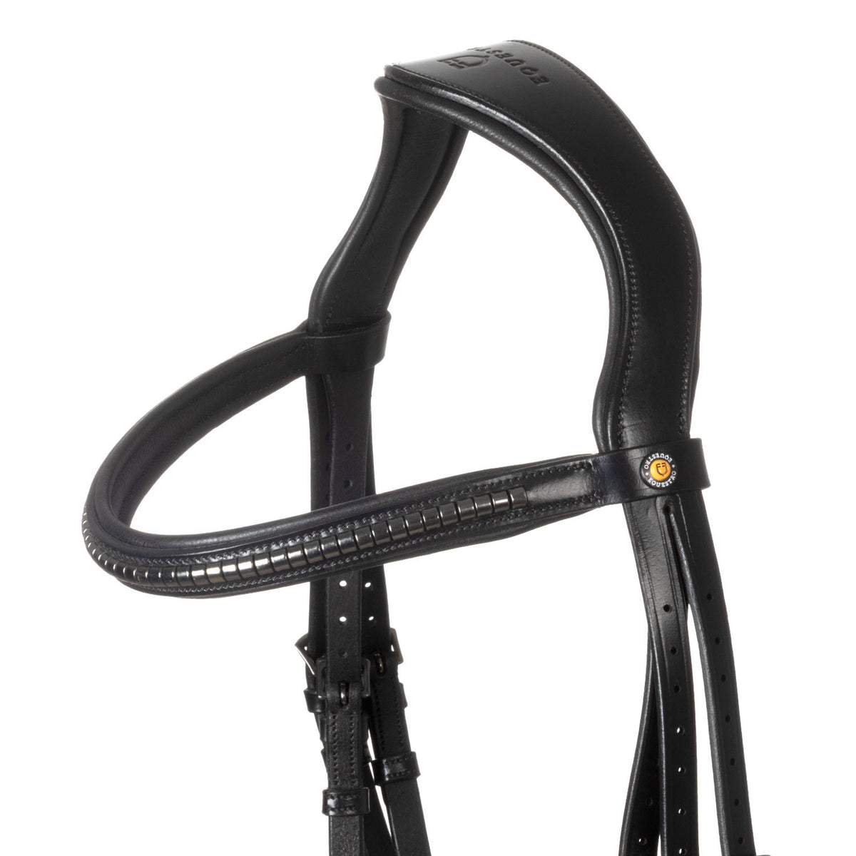 Equestro Leather bridle with black clincher
