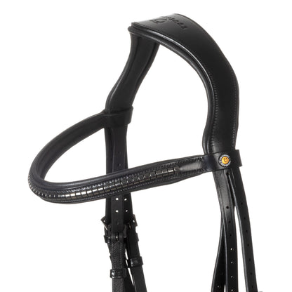 Equestro Leather bridle with black clincher
