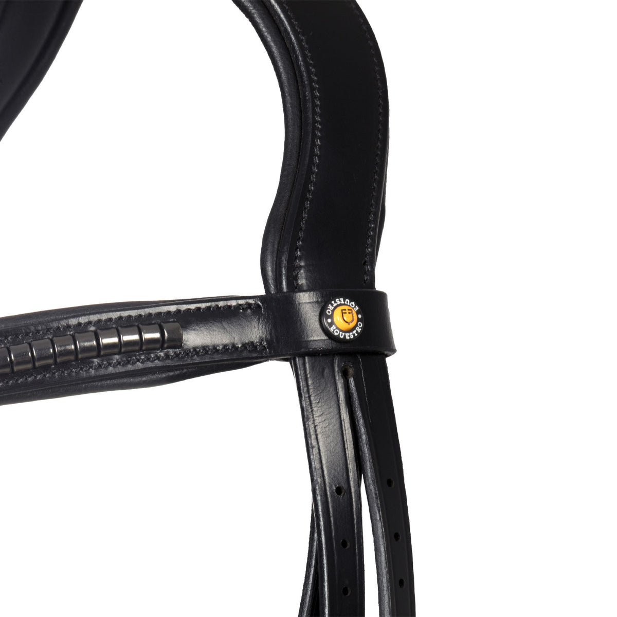 Equestro Leather bridle with black clincher