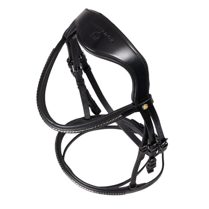 Equestro Leather bridle with black clincher