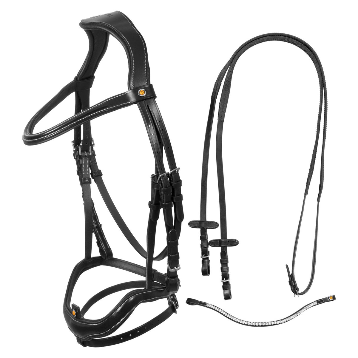 Equestro Anatomical bridle with curved noseband