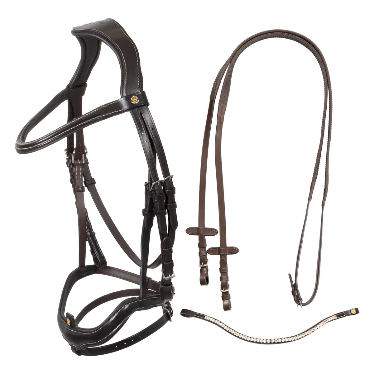 Equestro Anatomical bridle with curved noseband