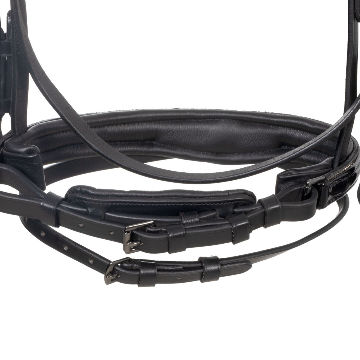 Equestro English bridle in polished leather with rhinestones