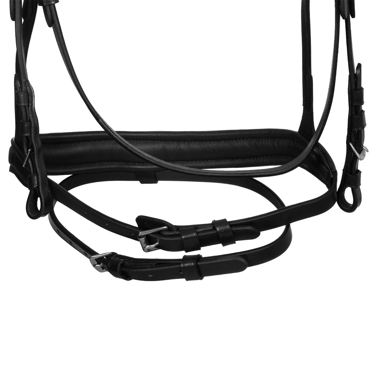 Equestro Black leather anatomical bridle with rhinestones