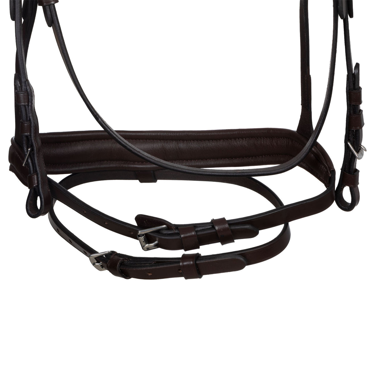 Equestro Black leather anatomical bridle with rhinestones