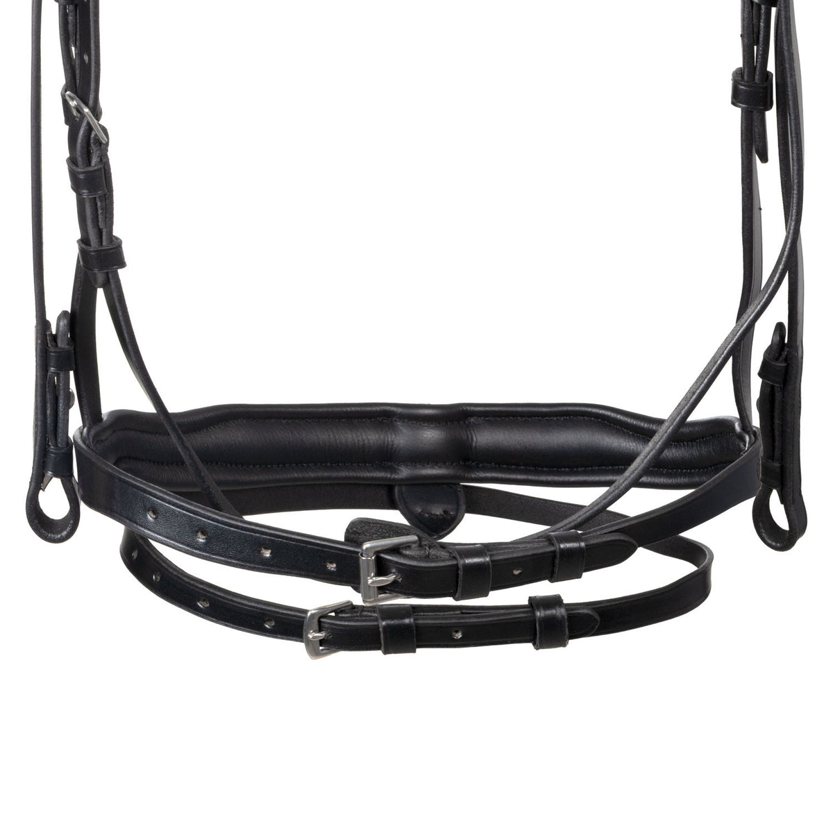 Equestro English leather bridle with rhinestone browband