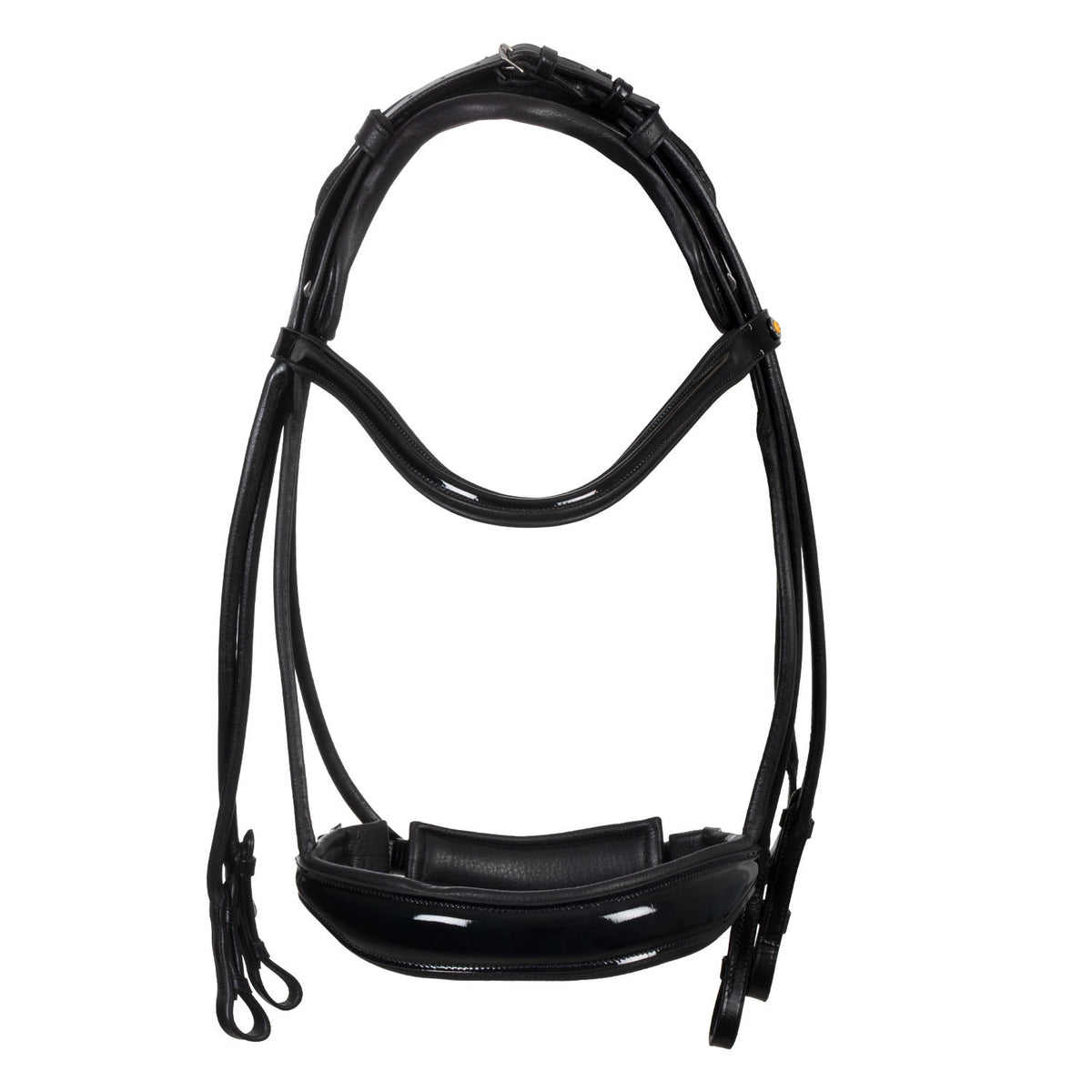 Equestro Leather dressage bridle with anatomical headpiece