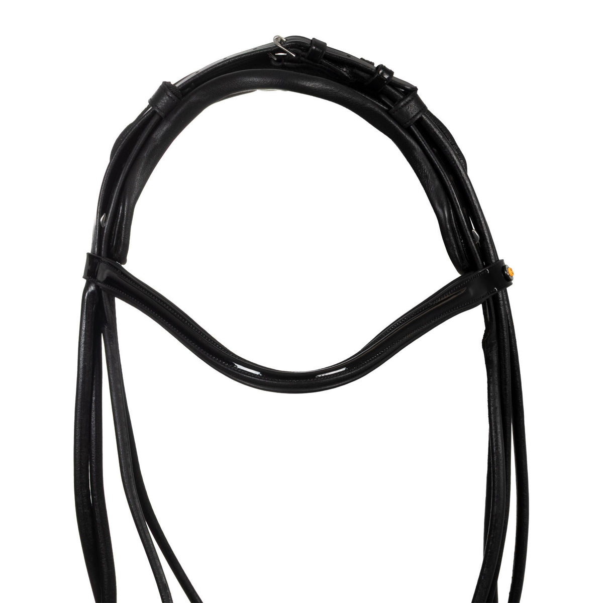 Equestro Leather dressage bridle with anatomical headpiece