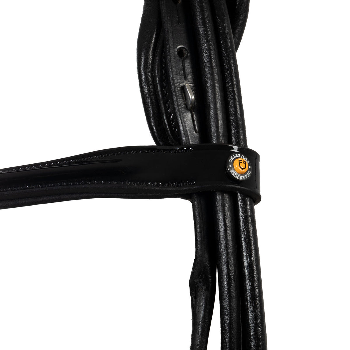 Equestro Leather dressage bridle with anatomical headpiece