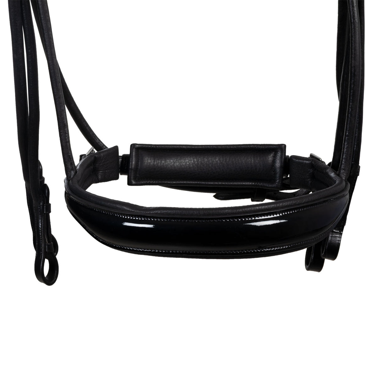 Equestro Leather dressage bridle with anatomical headpiece