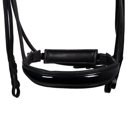 Equestro Leather dressage bridle with anatomical headpiece